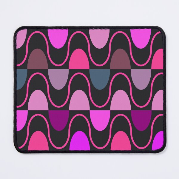Item preview, Groovy Mod Waveforms – Retro Minimalist Geometric Wave Pattern | Pink designed and sold by Frohyou.
