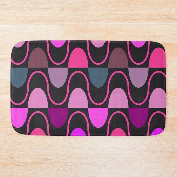 Item preview, Groovy Mod Waveforms – Retro Minimalist Geometric Wave Pattern | Pink designed and sold by Frohyou.