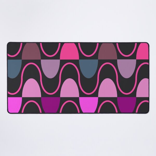 Item preview, Groovy Mod Waveforms – Retro Minimalist Geometric Wave Pattern | Pink designed and sold by Frohyou.