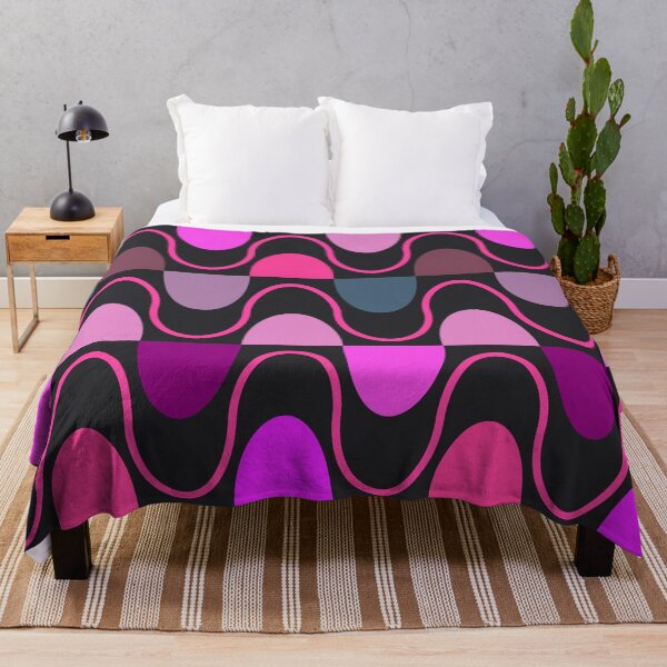 Item preview, Groovy Mod Waveforms – Retro Minimalist Geometric Wave Pattern | Pink designed and sold by Frohyou.