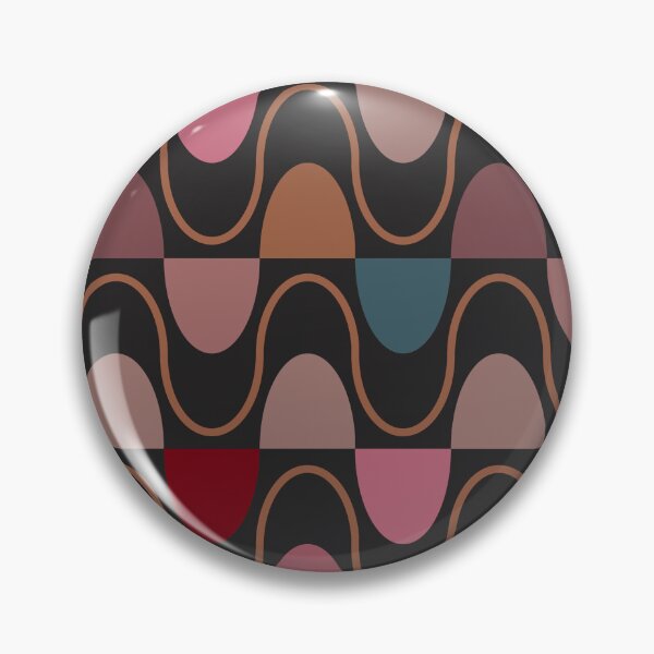 Item preview, Groovy Mod Waveforms – Retro Minimalist Geometric Wave Pattern | Brown designed and sold by Frohyou.