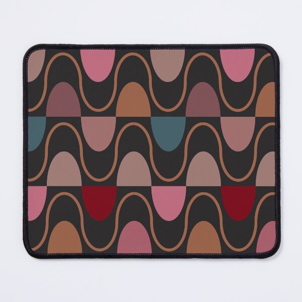 Item preview, Groovy Mod Waveforms – Retro Minimalist Geometric Wave Pattern | Brown designed and sold by Frohyou.