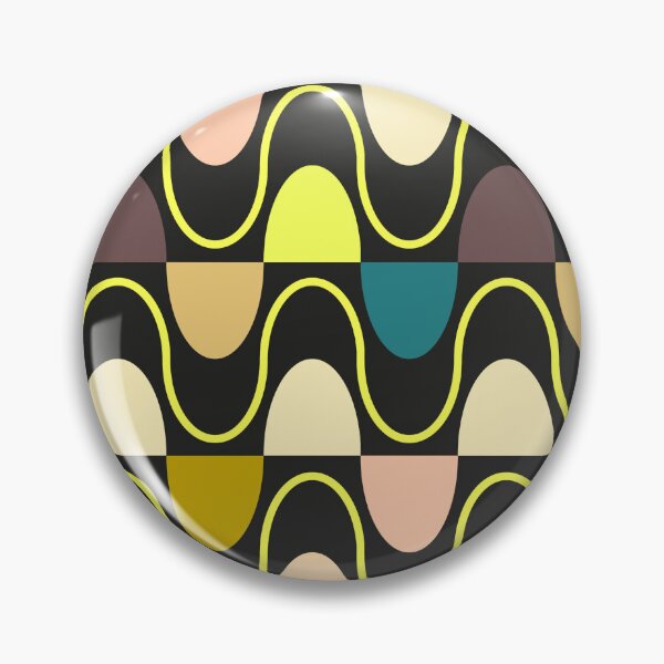 Item preview, Groovy Mod Waveforms – Retro Minimalist Geometric Wave Pattern | Chartreuse designed and sold by Frohyou.