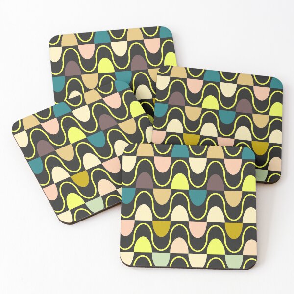 Item preview, Groovy Mod Waveforms – Retro Minimalist Geometric Wave Pattern | Chartreuse designed and sold by Frohyou.