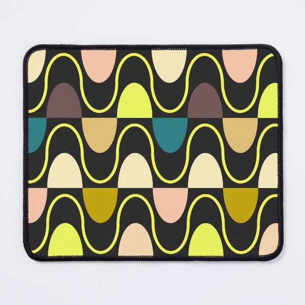 Item preview, Groovy Mod Waveforms – Retro Minimalist Geometric Wave Pattern | Chartreuse designed and sold by Frohyou.