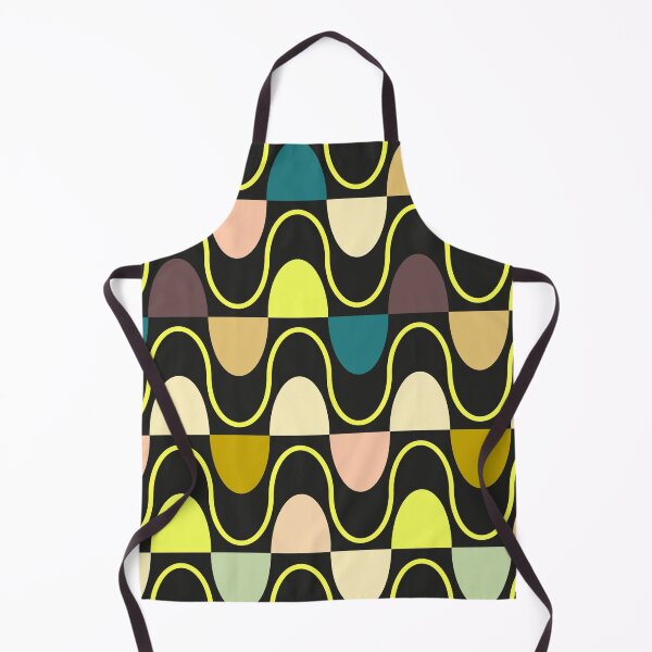 Item preview, Groovy Mod Waveforms – Retro Minimalist Geometric Wave Pattern | Chartreuse designed and sold by Frohyou.