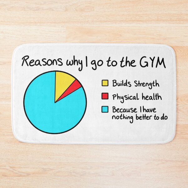 Item preview, Reasons Why I Go to the Gym – Funny Gym Pie Chart designed and sold by Mavriboy.