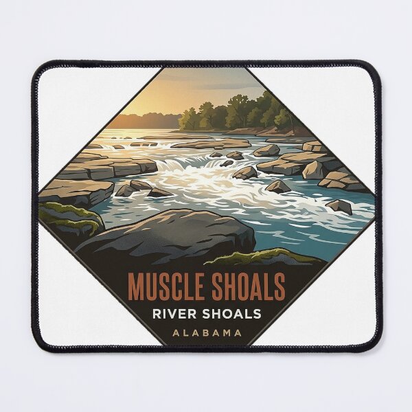 Item preview, Tennessee River Shoals Muscle Shoals Alabama Sticker designed and sold by DetourDgn.