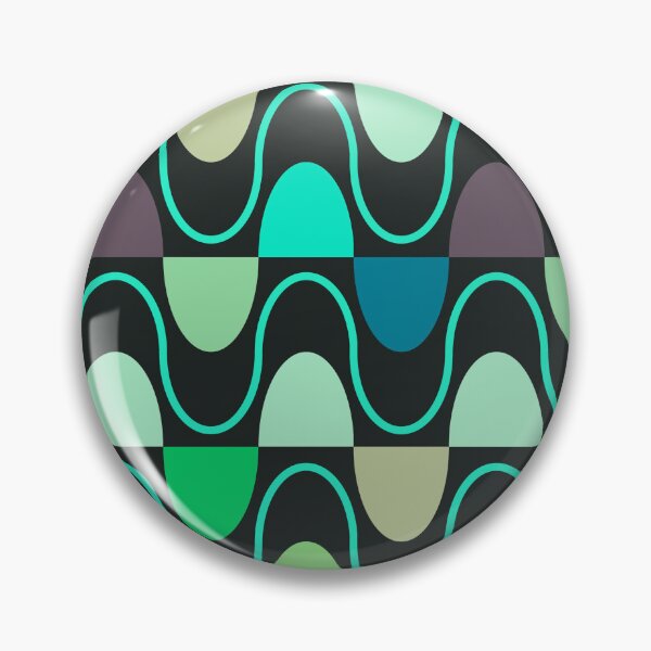Item preview, Groovy Mod Waveforms – Retro Minimalist Geometric Wave Pattern | Teal designed and sold by Frohyou.