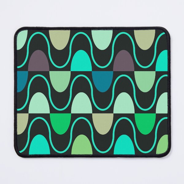 Item preview, Groovy Mod Waveforms – Retro Minimalist Geometric Wave Pattern | Teal designed and sold by Frohyou.