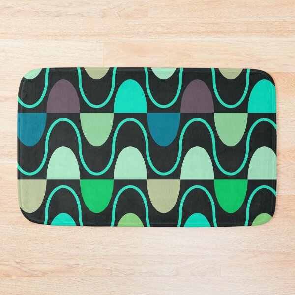 Item preview, Groovy Mod Waveforms – Retro Minimalist Geometric Wave Pattern | Teal designed and sold by Frohyou.