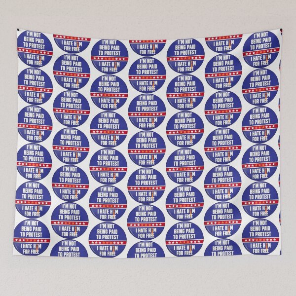 Item preview, Not a paid protestor button sticker  designed and sold by Coexist In Tee's .