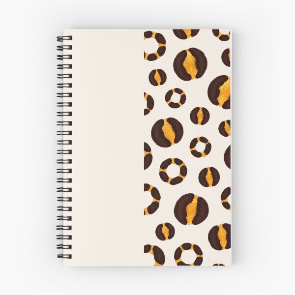 Item preview, Wild Leopard Circle Pattern – Brown & Golden Textile Art  designed and sold by annenambiro.