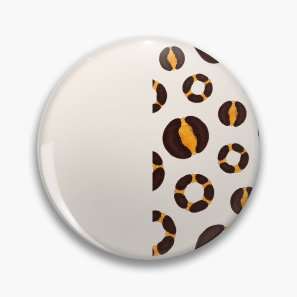 Item preview, Wild Leopard Circle Pattern – Brown & Golden Textile Art  designed and sold by annenambiro.