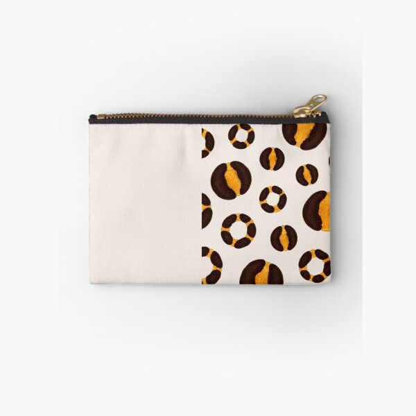 Item preview, Wild Leopard Circle Pattern – Brown & Golden Textile Art  designed and sold by annenambiro.