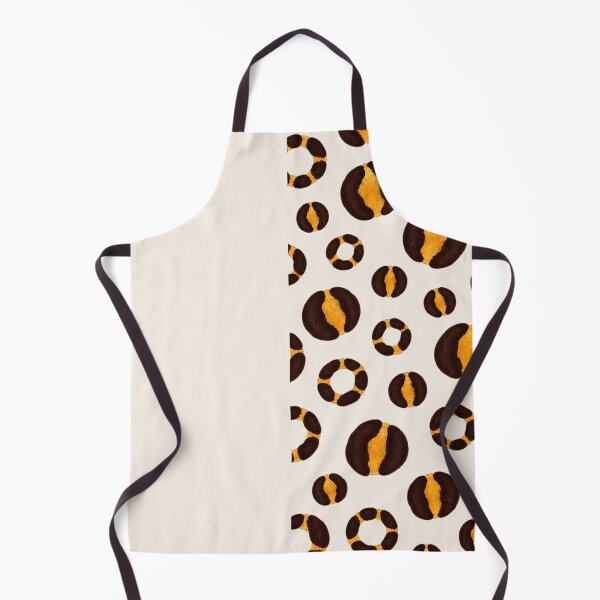 Item preview, Wild Leopard Circle Pattern – Brown & Golden Textile Art designed and sold by annenambiro.