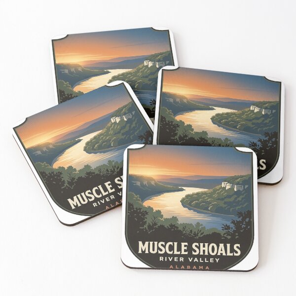 Item preview, Muscle Shoals River Valley Alabama Crest Sticker designed and sold by DetourDgn.