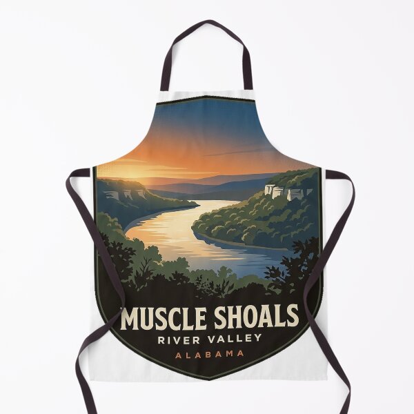 Item preview, Muscle Shoals River Valley Alabama Crest Sticker designed and sold by DetourDgn.