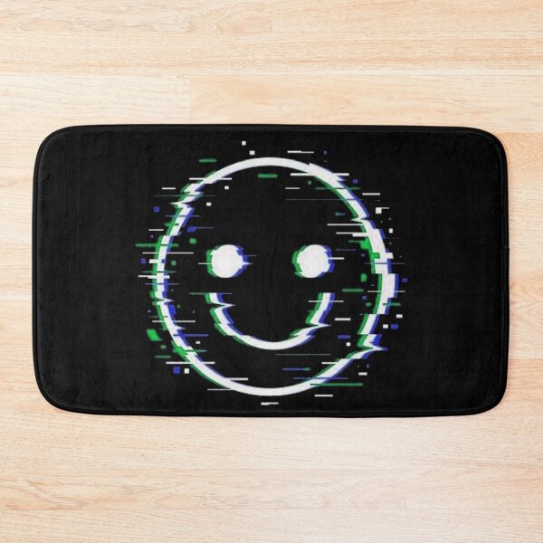 Item preview, Glitch Smiley Face - Cyberpunk Aesthetic designed and sold by Munib302.