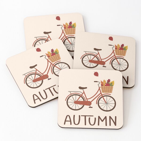Item preview, Cozy Autumn Bicycle Leaves Basket designed and sold by BetweenForms.