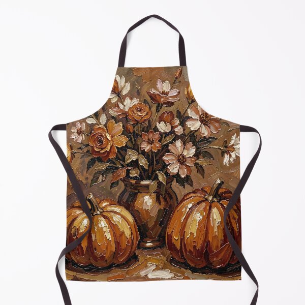 Item preview, Autumn Harvest Pumpkins and Flowers designed and sold by Serene Strokes Art.
