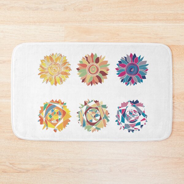 Item preview, Sunflower Set of Six - Geometric Floral Art designed and sold by iampaulmorris.