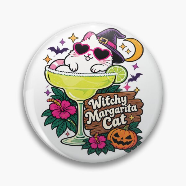 Item preview, Witchy Margarita Cat Shirt – a cute Halloween cocktail tee featuring a magical cat,Spooky Margarita Graphic designed and sold by CHAKSTYLE.