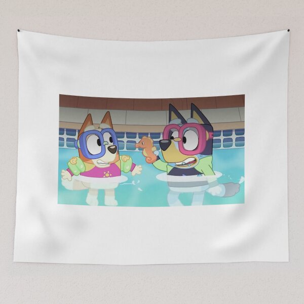 Item preview, bluey and bingo in the pool designed and sold by pawfect521.