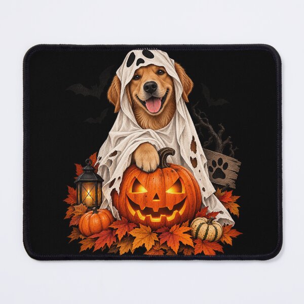 Item preview, Halloween Dog – Cute Ghost Dog & Pumpkin designed and sold by Nexavri Art.