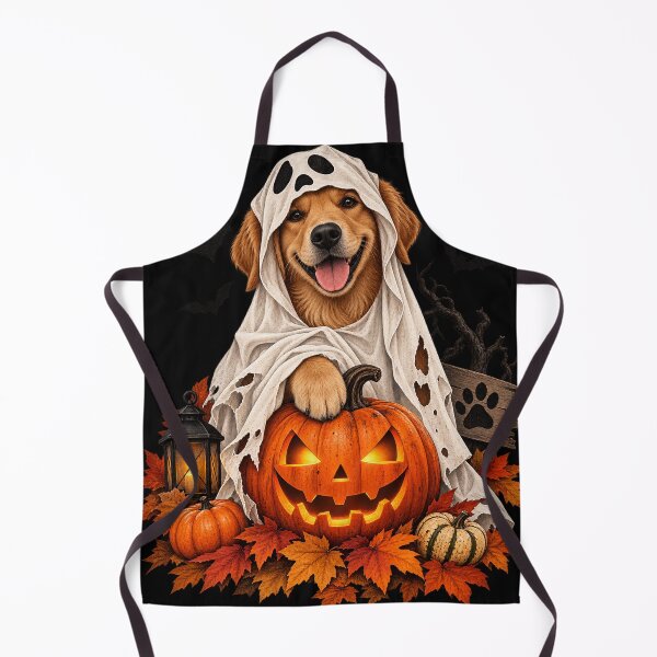 Item preview, Halloween Dog – Cute Ghost Dog & Pumpkin designed and sold by Nexavri Art.