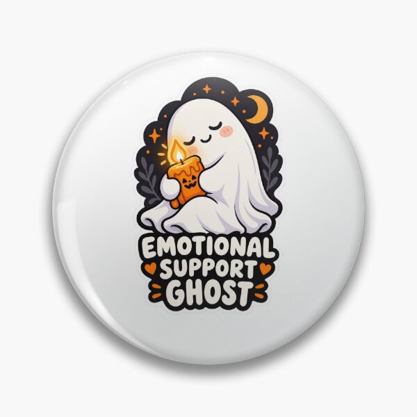 Item preview, Emotional Support Ghost - Cute Candle Comfort designed and sold by AcruxUltra.