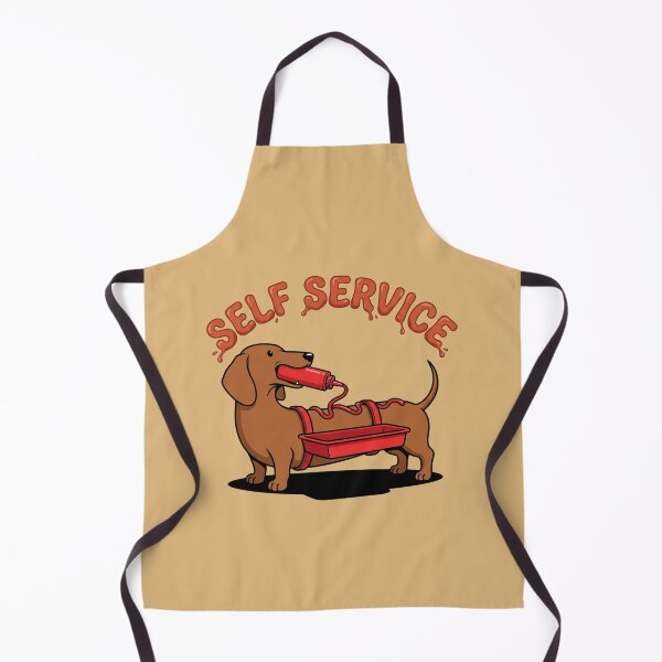 Item preview, Dachshund Squeezing Ketchup Hot Dog Self Service designed and sold by Rare By Hero.