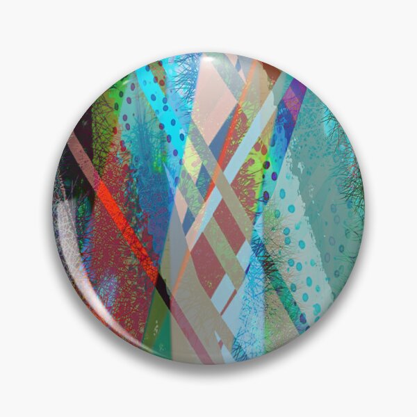 Item preview, Dynamic Textured Geometric Abstraction Blue Green designed and sold by Claws With Paws.