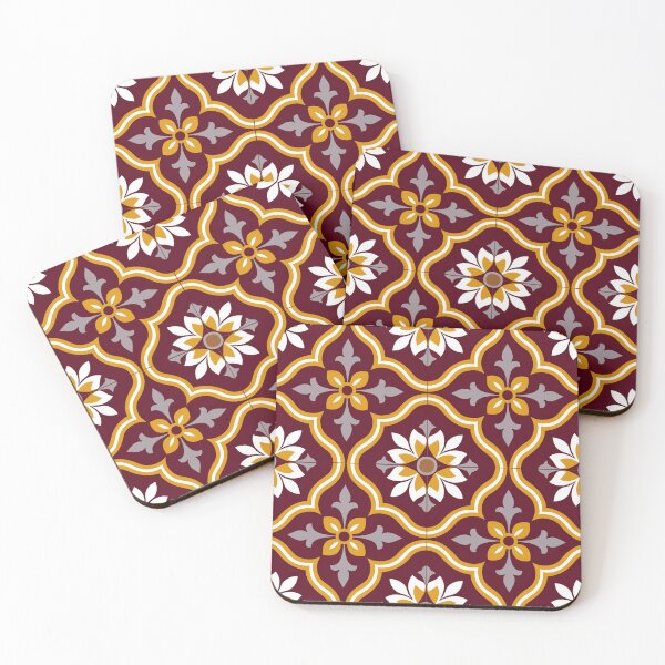 Item preview, Aruban Tile Pattern Design Maroon designed and sold by Tirsot.
