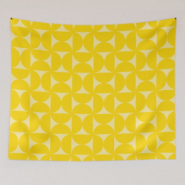 Item preview, Mid-Century Bauhaus Arches – Retro Semicircle Geometric Pattern | Yellow designed and sold by Frohyou.