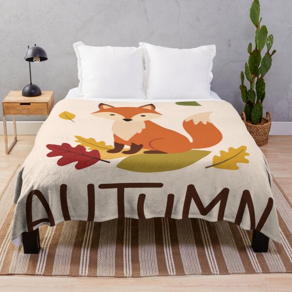 Item preview, Cute Autumn Fox Leaves Seasonal designed and sold by BetweenForms.
