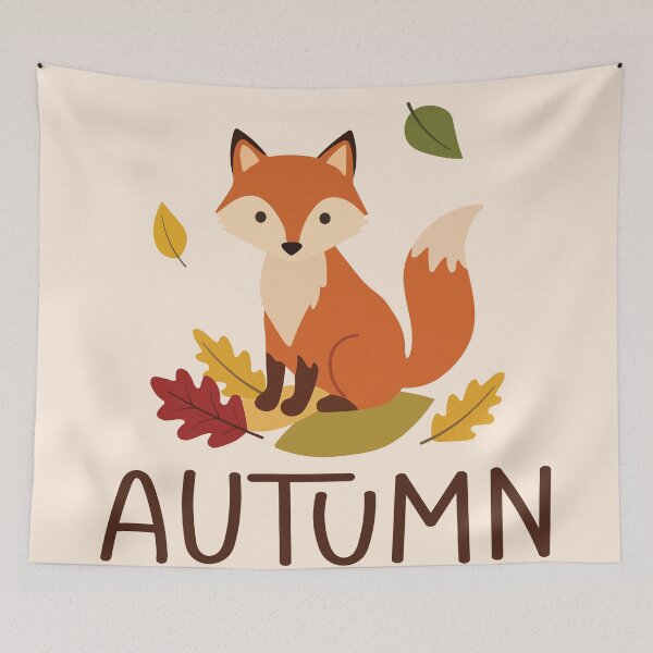 Item preview, Cute Autumn Fox Leaves Seasonal designed and sold by BetweenForms.
