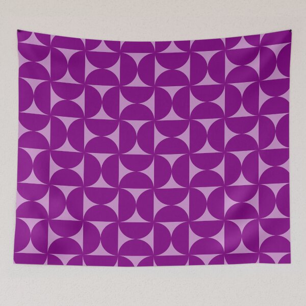 Item preview, Mid-Century Bauhaus Arches – Retro Semicircle Geometric Pattern | Purple designed and sold by Frohyou.