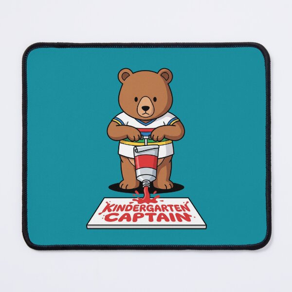 Item preview, Cute Teddy Bear Squeezing Red Paint Kindergarten Captain designed and sold by Rare By Hero.