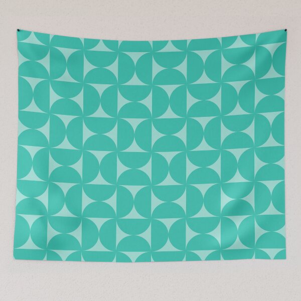 Item preview, Mid-Century Bauhaus Arches – Retro Semicircle Geometric Pattern | Teal designed and sold by Frohyou.
