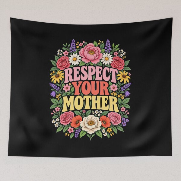 Item preview, Respect Your Mother Floral Nature Mom Roses Bouquet T-Shirt, Mother Gift, Floral Mom Graphic Tee designed and sold by Trendably.