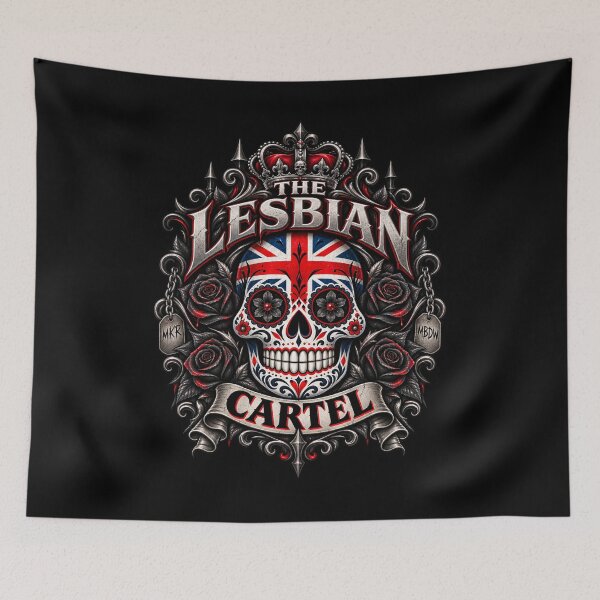 Item preview, Patriotic Sugar Skull (Gothic) designed and sold by The Lesbian Cartel.