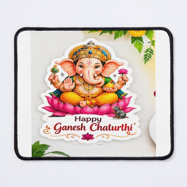 Item preview, Happy Ganesh Chaturthi 2026 Lord Ganesha Festival ll Cute Bal Ganesha Happy Ganesh Chaturthi Art ll Lord Ganesha Typography Ganesh Chaturthi Festival designed and sold by everyone cloth house.