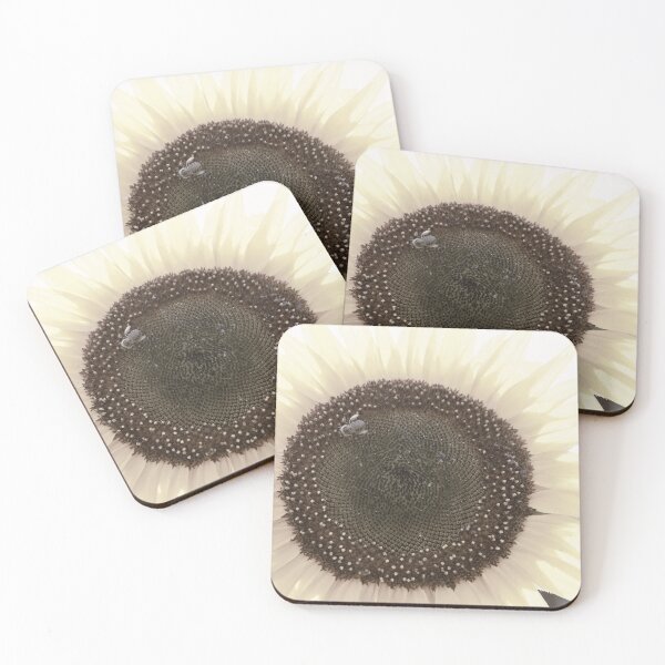 Item preview, Bee pollinating sunflower designed and sold by ecureuil.