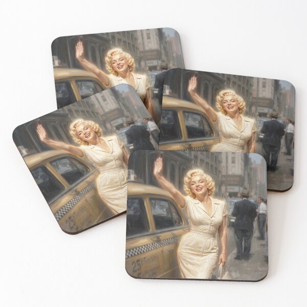 Item preview, Marilyn in Manhattan – 1950s Glamour Impasto Wall Art designed and sold by CleverCulture.