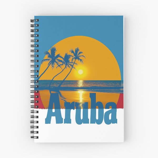Item preview, Aruba Sunset Palm Trees T-Shirt Design designed and sold by Tirsot.