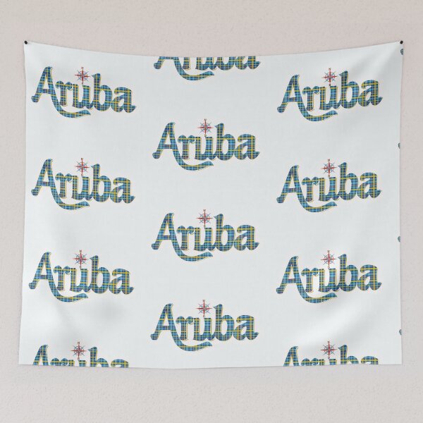 Item preview, Aruba tartan flag colors logo designed and sold by Tirsot.