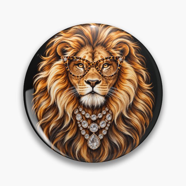 Item preview, Glam Lion Leopard Glasses Crystal Necklace Fashionable Lioness Style designed and sold by 76Valeria.