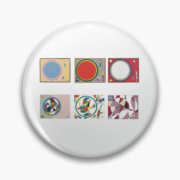 Item preview, Turntable Set of Six - Retro Vinyl Record Player Art designed and sold by iampaulmorris.