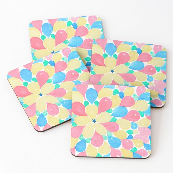 Item preview, Pastel Pink Blue and Mint Floral Pattern designed and sold by ArithraStudio.